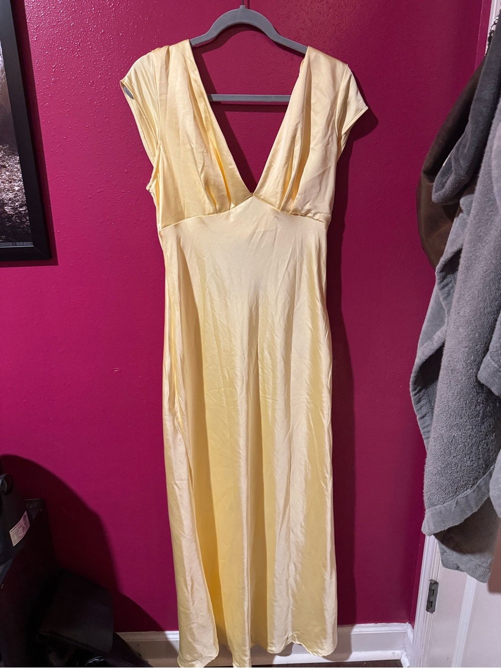 Silk Yellow Maxi Dress